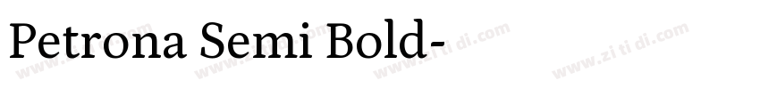 Petrona Semi Bold字体转换